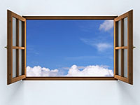 Image of a window to symbolize open ended questions in negotiation